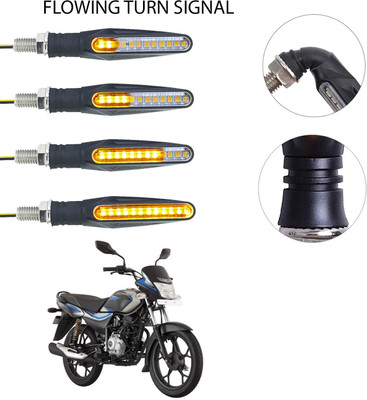 Vagary Front, Rear LED Indicator Light for Bajaj Platina 125(Yellow)