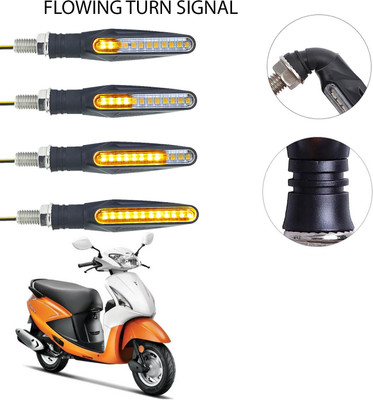 Vagary Front, Rear LED Indicator Light for Hero Pleasure(Yellow)