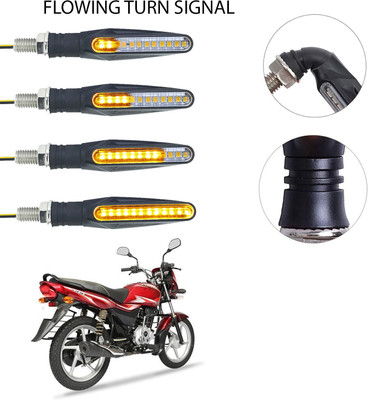 Vagary Front, Rear LED Indicator Light for Bajaj Platina 100(Yellow)
