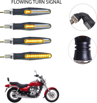 Vagary Front, Rear LED Indicator Light for Bajaj Avenger(Yellow)