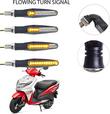 Vagary Front, Rear LED Indicator Light for Honda Dio(Yellow)