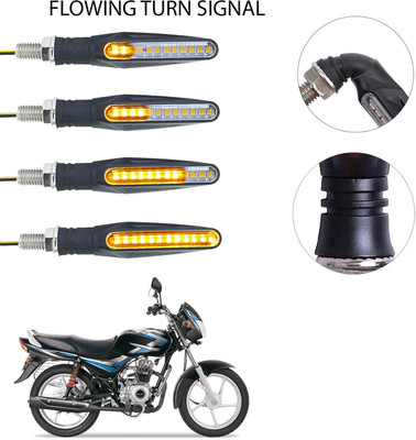 Vagary Front, Rear LED Indicator Light for Bajaj CT 100(Yellow)