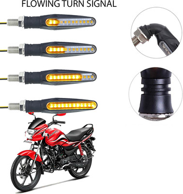 Vagary Front, Rear LED Indicator Light for Hero Passion(Yellow)