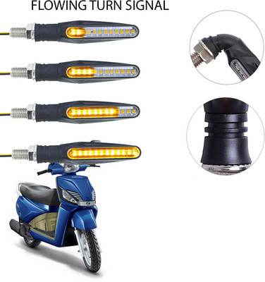 Vagary Front, Rear LED Indicator Light for Mahindra Gusto(Yellow)