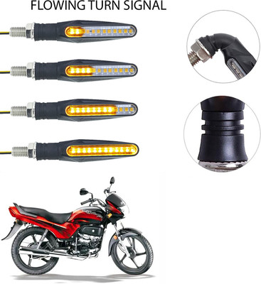 Vagary Front, Rear LED Indicator Light for Hero Passion Plus(Yellow)