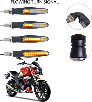 Vagary Front, Rear LED Indicator Light for Mahindra Universal For Bike(Yellow)
