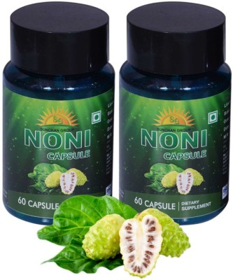 Sunchan Group NONI Capsules For Boost Immunity & Bone Strength, Pure Natural & Ayurvedic(2 x 60 Capsules)