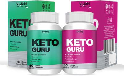 Vokin Biotech Keto Guru (Green) 60 Tablets for weight loss Free Keto Guru (Pink) 60 Tab(2 x 60 Tablets)