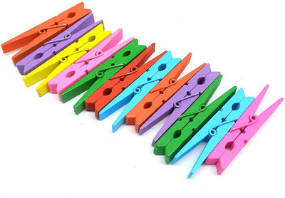 PRANSUNITA 12 pcs Extra Large Wooden Clothespins with 10 MTS Jute Twine Thread