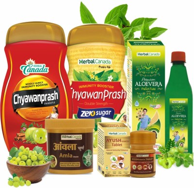 Herbal Canada Immunity Booster kit with Chyawanprash 5 Combo kit(Pack of 5)