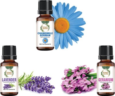 botanic garden Combo of Lavender,Geranium, Chamomile Essential oil for Sunburn-10ml each(30 ml)