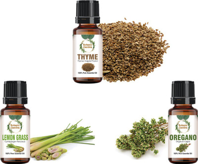 botanic garden Combo of Lemongrass,Oregano,thyme essential oil for Room spray-10ml each(30 ml)