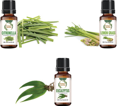 botanic garden Lemongrass,Citronella,Eucalyptus Oils for Insect Repellent-10ml each(30 ml)