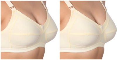 INNER TOUCH C & D CUP Women Full Coverage Non Padded Bra(Beige)