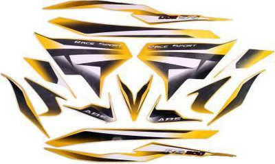 SunStick Sticker & Decal for Bike(Yellow, Blue)