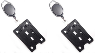 R K SALES 1 Card Holder(Set of 2, Black)