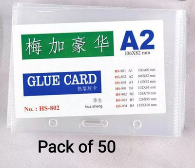 R K SALES 50 Card Holder(Set of 50, White)