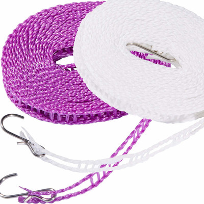 SEVENSPACE 5 Meters Clothes Washing Line Drying Rope Nylon Retractable Clothesline Nylon Retractable Clothesline(5 m)