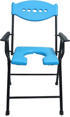 ARROW CROSS BLUE FOLDABLE COMMODE AND SHOWERT CHAIR WITHOUT BLACK POT Commode Chair(Blue)