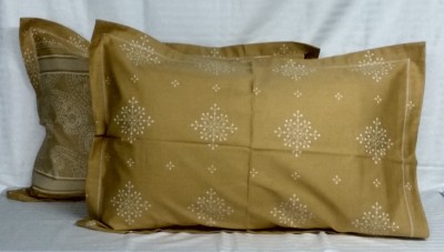 Vidhi Creation Cotton, Satin Pillows Cover(Pack of 2, 46 cm*69 cm, Beige, White)