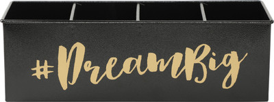 Anantam homes 4 Compartments Metal Pen Pencil Caddy Desk Holder(Black)