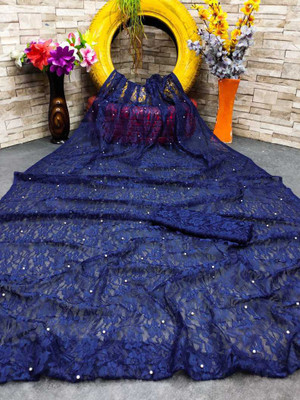 DHARMEE Net/Lace Self Design Blouse Material