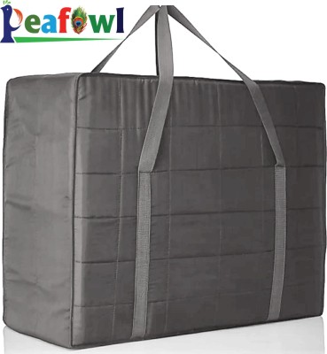 Peafowl Saree Bag/Household Storage Bag Multipurpose Bag Double Bed Grey Blanket Bag Cover/Saree Bag/Household Storage Multipurpose Bag greyblanketcover002(Grey)
