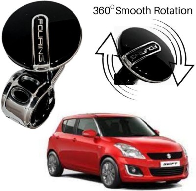 Oshotto Metal & Plastic Car Steering Knob(Black)