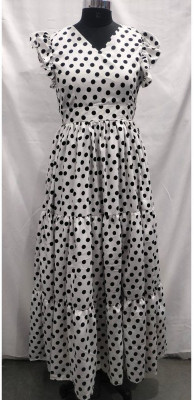 Wish Little Flared/A-line Gown(White, Black)