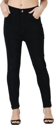 Pompous Slim Women Black Jeans