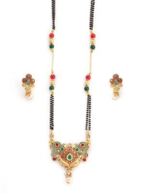 JETWAL Alloy Gold-plated Multicolor Jewellery Set(Pack of 1)