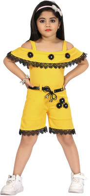 Samshil Fashion Solid Girls Jumpsuit