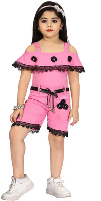 Samshil Fashion Solid Girls Jumpsuit