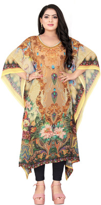 ICYNOSURE Floral Print Georgette Women Kaftan