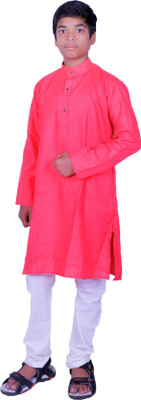 UVee Boys Festive & Party Kurta and Pyjama Set(Multicolor Pack of 1)