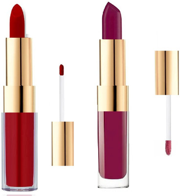 GFSU 2 IN 1 LIQUID & CRAYON MATTE LIPSTICK WATERPROOF & LONG LASTING MAKEUP(BRIGHT RED, RASPBERRY, 20 g)