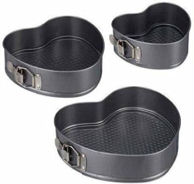 Dynore Carbon Steel Cake Mould(Pack of 3)