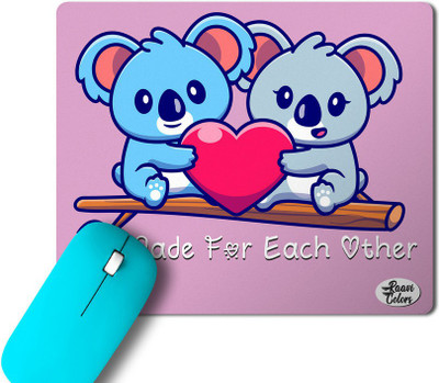 Raavi colors madefor each other printed Non-Slip Rubber Base Rectangle Non Slip Base Mousepad(Purple)