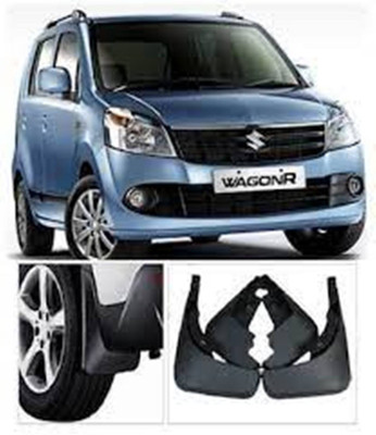 nawani genuine parts Front Mud Guard, Rear Mud Guard For Maruti WagonR 2010, 2011, 2012, 2013, 2014, 2015, 2016, 2017(Black)