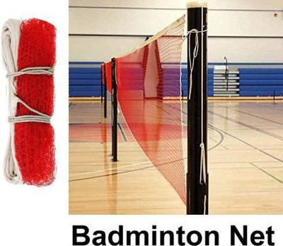 Benstar Badmintion Net Size 22 X 2.5 Feet Two Side Tape Badminton Net (Red) Badminton Net(Red)