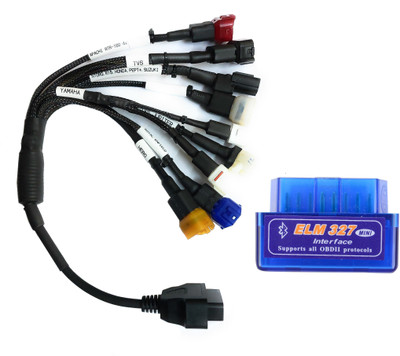 FIXKIT OBD-II (OBD2) 16 pin Smart MultiPin Converter Cable 9 Types With OBD Adapter OBD Reader
