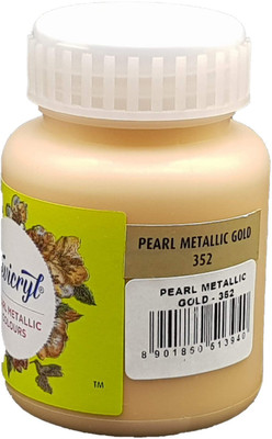 Fevicryl Acrylic Colour (100 Ml) Pearl Metallic Gold (Set of 1)(Set of 1, Metallic Gold)