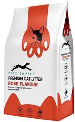 Pets Empire Rose Flavour Clumping Cat Litter, Mineral Bentonite-5 kg Pet Litter Tray Refill