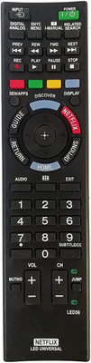 BhalTech LED56 LED LCD with All Most Universal with Netflix Function Compatible for Sony Bravia Remote Controller(Black)