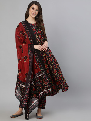 Nayo Floral Print Kurta, Trouser/Pant & Dupatta Set
