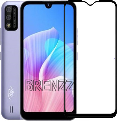 BRENZZ Edge To Edge Tempered Glass for Itel A26(Pack of 1)
