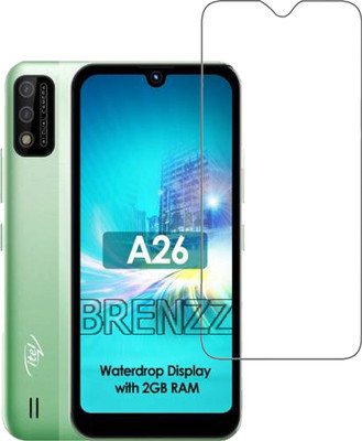 BRENZZ Tempered Glass Guard for Itel A26(Pack of 1)