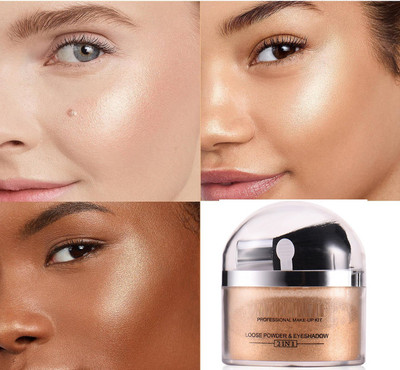 THTC 2 IN 1 Shimmery Shiny Silver Highlight For Professional Look  Highlighter(GOLD)