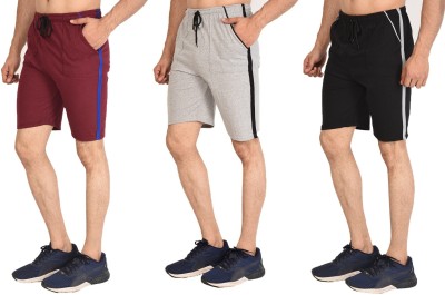 Dia A Dia Solid Men Red, Grey, Black Gym Shorts