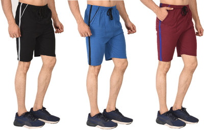 Dia A Dia Solid Men Multicolor Basic Shorts